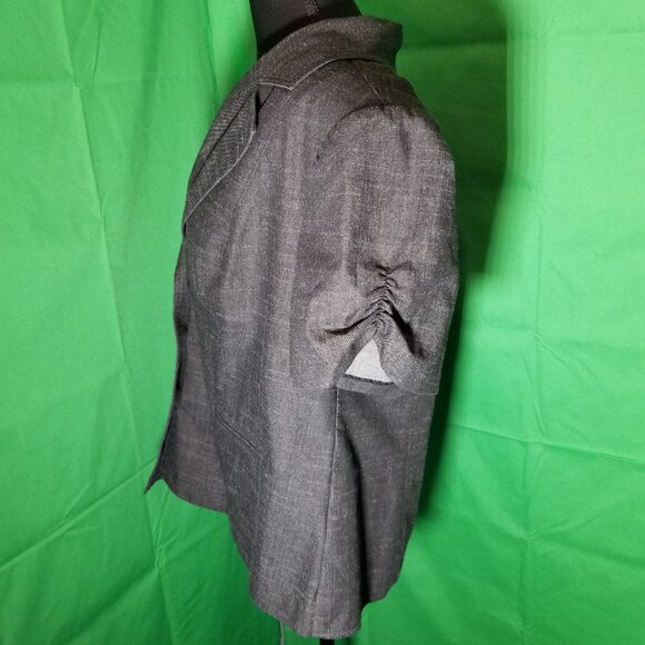 DressBarn Blue Short Sleeve Blazer Jacket Womens Plus Size 1X Workwear City - Picture 4 of 9